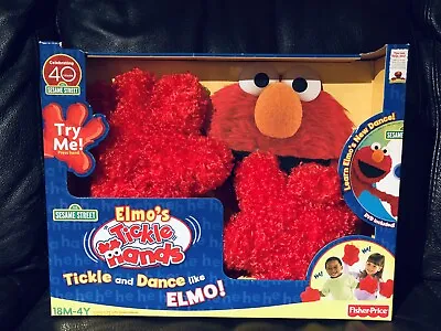 Sesame Street Elmo's Tickle Hands W/ DVD Fisher Price 2 Gloves Dance Like Elmo • $29.99