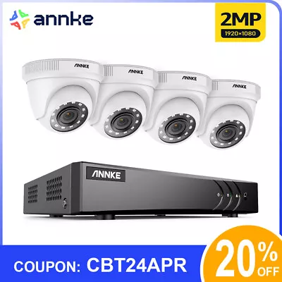 ANNKE 1080P 4 Camera 8 Channel DVR Home Outdoor Security System IR Night Vision • $159.99