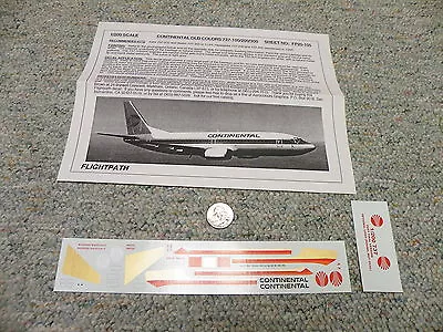Flight Path Decals 1/200 FP20-105 Continental Old Colors 737-100/200/300   Box 9 • $11.99