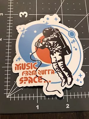 Music From Outta Space Astro Humor Funny Skateboard Guitar Decal Sticker B3D • $3.79