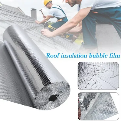 Aluminium Foil Radiator Insulation UV Cool Heat Reflective Reflector Bubble Wrap • £9.95