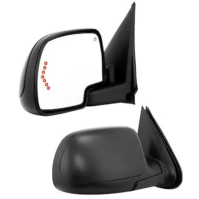 Pair Side View Mirrors Power Heated Arrow Turn Signal For 03-06 GMC Sierra 1500 • $85.86