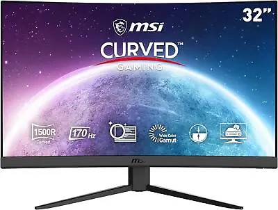 MSI G32C4 E2 Curved Gaming Monitor 31.5  16:9 Full HD (1920 X 1080) 4ms Refurb • £189.99