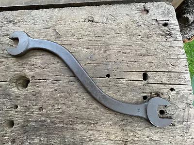 Vintage  S  Shaped 1 1/8  & 1 1/4  Open End Wrench Stamped W Inside Diamond #373 • $7.99