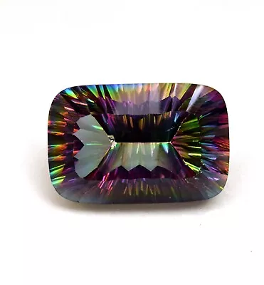 Natural Multi Fire  Mystic Topaz Certified Emerald Cut 73.20 Ct Loose Gemstone • $37.49