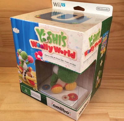 $89.99 • Buy YOSHI'S WOOLLY WORLD Nintendo Wii U Game + Green Yarn Yoshi Amiibo (2015) AUS