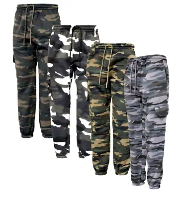 Mens Cargo Combat Camouflage Jogging Bottoms Army Tracksuit Joggers Pants (2200) • £14.99