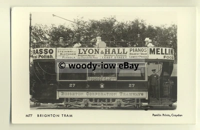 £1.50 • Buy Pp1542 - Brighton Corporation Tram No.27 & Conductor Onboard - Pamlin Postcard