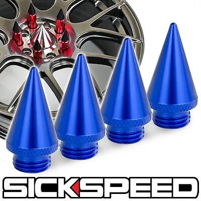 4 Pc Blue Spikes For Sickspeed Aluminum Extended Tuner Lug Nuts P6 • $9.88