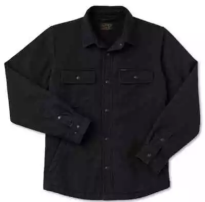Filson Fleece Lined Jac Shirt 20172089 Dark Navy Blue Midnight Tough Canvas CC • $149.99