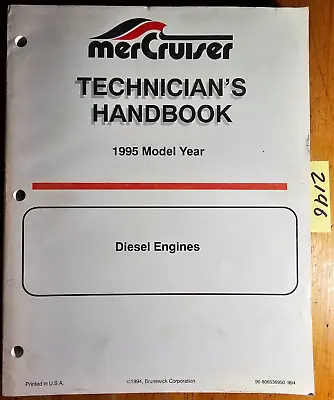 MerCruiser Mercury 1995 D3.0L/150 D3.6L/180 4.2L-220 7.3L/270 Diesel Manual • $30