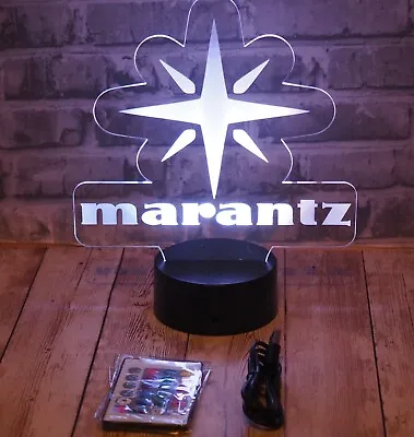 Marantz LED Lighted Sign W/ 16 Color Base And Remote 9  X 7.5  • $34.99