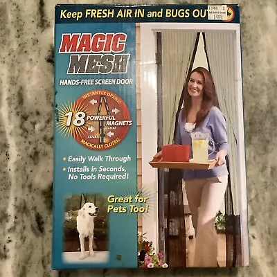 Magic Mesh Magnetic Hands Free Screen Door Panels 83 X 39  RV Camper Pets Bugs • $12.97