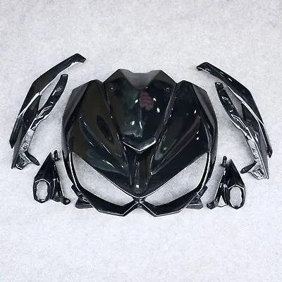 For Kawasaki Z1000 2014-2019 Gloss Black Front Upper Fairing Headlight Cowl Nose • $133.98