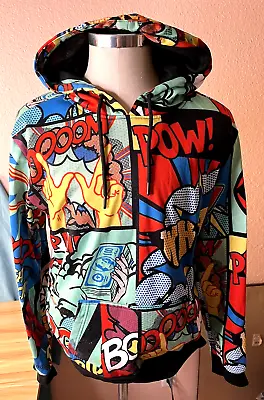 Hoodie Comic Print Money Calls $$ (Adult Size M) REASON Brand Designed In NYC • $15