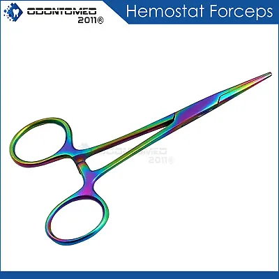 ODM Multi-Color Mosquito Forceps Plier 5  Straight Rainbow Surgical Medical • $7.05