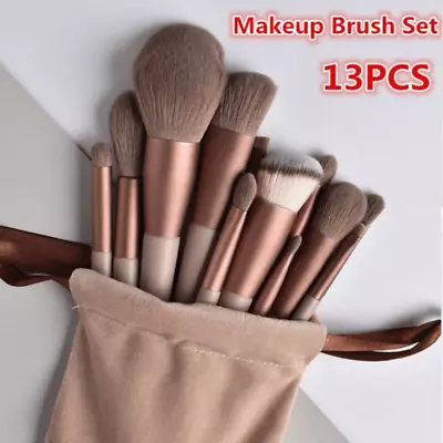 13 Pcs Professional Makeup Brush Set Soft Fur Beauty Foundation Cosmetic Brushes • $7.89