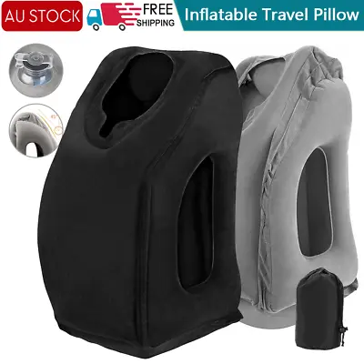 $14.59 • Buy Inflatable Air Cushion Travel Pillow For Airplane Office Nap Rest Chin Neck Head