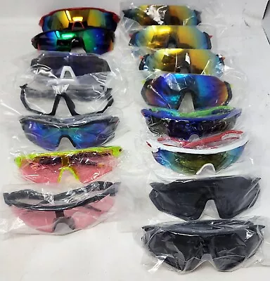 Wholesale Liquidation Set 15 New Plastic Wrap Around Sport/Ski Glasses Cyclist • $20