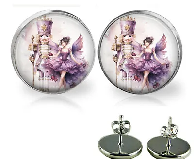 Nutcracker Ballet Dancer Keepsake Sugar Plum Fairy Stud Earrings Gift In 3 Sizes • $13.95