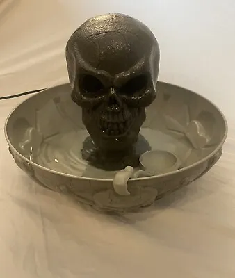 $49.79 • Buy 2007 Halloween Skull Fountain Punchbowl Drink Comes Out Of Eyes! Tested & Works!