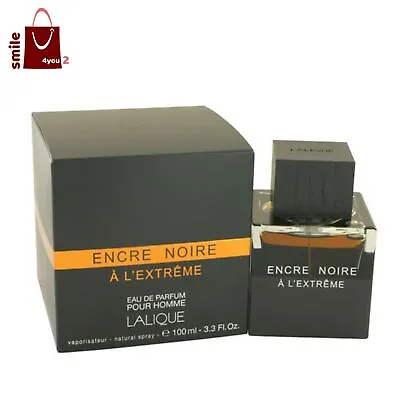 Encre Noire A L'extreme Cologne By Lalique For Men Perfume EDP Spray 3.3 Oz • $46.95