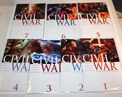 Complete Set Civil War 1 2 3 4 5 6 7 NM 2006 1st Print Thor Avengers Hulk X-men • $27.99