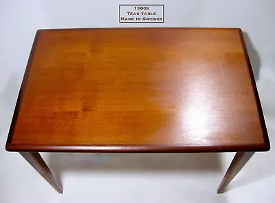 1960s Scandinavian Teak Side Table-Classic Minimalist Design-MCM TRUE  GEM! • $435