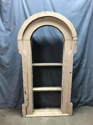 Antique VTG Shabby Revival Arch Top 30x58 Window Surround Wall Shelf Old 163-24B • $295