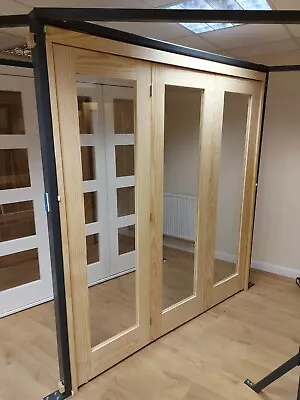Internal Bifold Doors Clear Pine Unfinished With Clear Glass - Various Sizes • £519