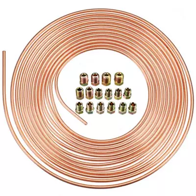 3/16in OD Copper-Nickel Brake Line Car Tubing Kit 25 Ft Coil Roll Tube Hose Line • $32.02