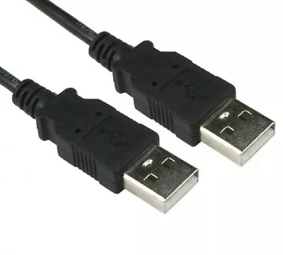 USB Cable Male To Male 2.0 Lead A To A Plug To Plug 0.5m 1m 2m 3m 5m • £4.99