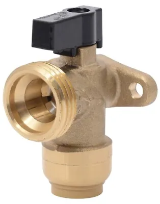 Push-to-Connect Angle Valve 1/2 X 3/4 In Connection Push X MHT 200 Psi Pressu • $15.34