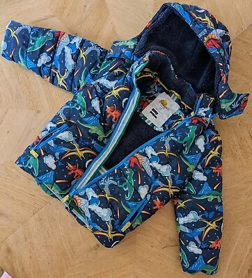 £7.50 • Buy Boden Kids Coat, 4-5, Dinosaur Print Puffer Jacket With Fleece Lining 