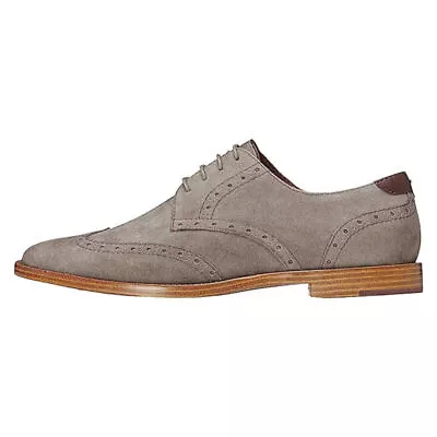Find  Mens Shoes Suede Casual Alvin Grey Micro Brogues Derby • £19.99