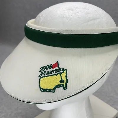 $18.99 • Buy Women’s Masters Magnolia Lane White Golf Sun Visor Embroidered Logo 2006 Hat