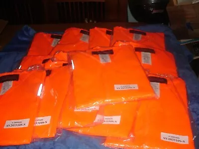 14   X-treme Orange  Solid Vest Silver Reflective Tape Safety Small  Lot NEW  • $59.49