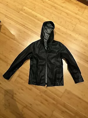 M0851 Waxed Cotton Raincoat Beautiful Black Color Hella Stylish • $385
