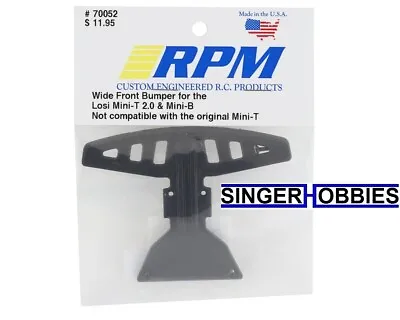 RPM 70052 Wide Front Bumper: Losi Mini-T 2.0 Mini-B HH • $12.95