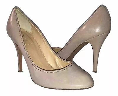 J. Crew Mona Womens Heels Taupe Leather Pumps Size 10 Made In Italy • $26