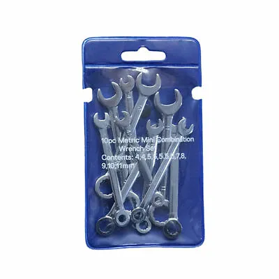 10PCS Small Mini Combination Wrench Set Ignition Spanner Steel Tools Metric • $13.50