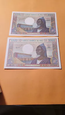 2 Mali Banknotes Gem UNC • $350