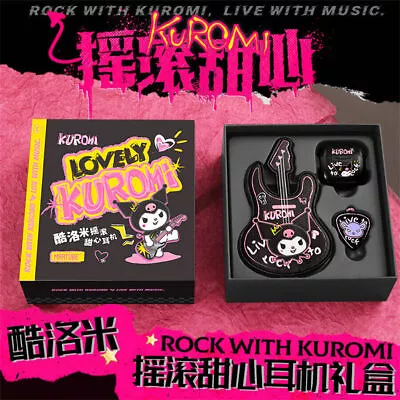 Kuromi Rock Wireless Bluetooth Headset Cartoon Black Earphone Half In Ear Gift  • $39