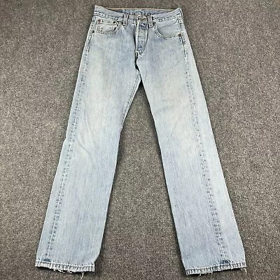 Levis Jeans Mens 28x32 Blue 501 Button Fly Light Wash (Meas 28x31) • $31.99