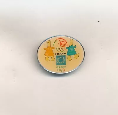 Portugal Mascots Oval Athens 2004 Dated Olympic NOC Pin • $7