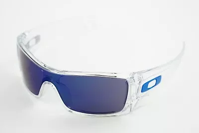 OO9101-07 Oakley Batwolf Polished Clear Blue Icon/Ice Iridium Sunglasses • $84