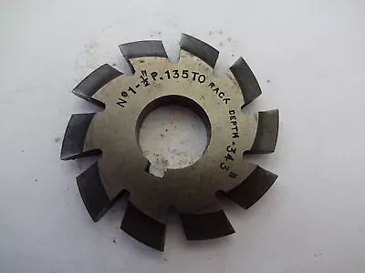 1/2CP No.1 135 To Rack 14.5degree PA Involute Gear Cutter • £21.60