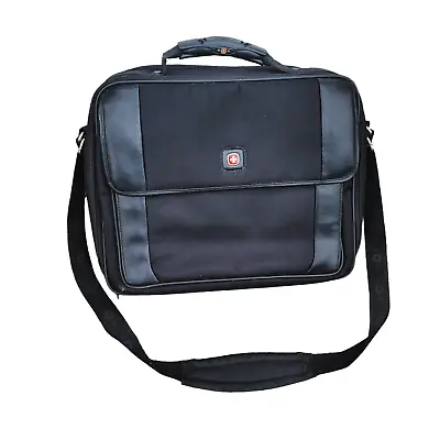 Samsonite Laptop Bag Black Shoulder Large Courier Adjustable • £35