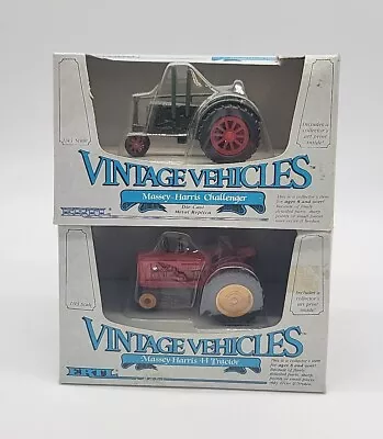 Lot Of 2 ERTL Vintage Vehicles Massey-Harris 44 & Challenger Tractors Vtg 1980's • $22.99