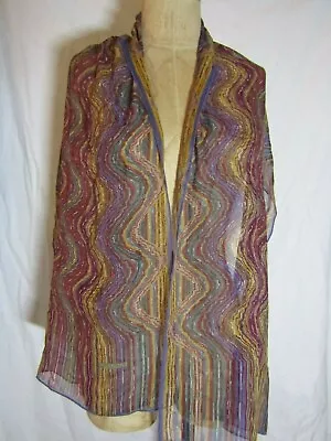 MISSONI Italy Silk Scarf 17 X62   • $49.99